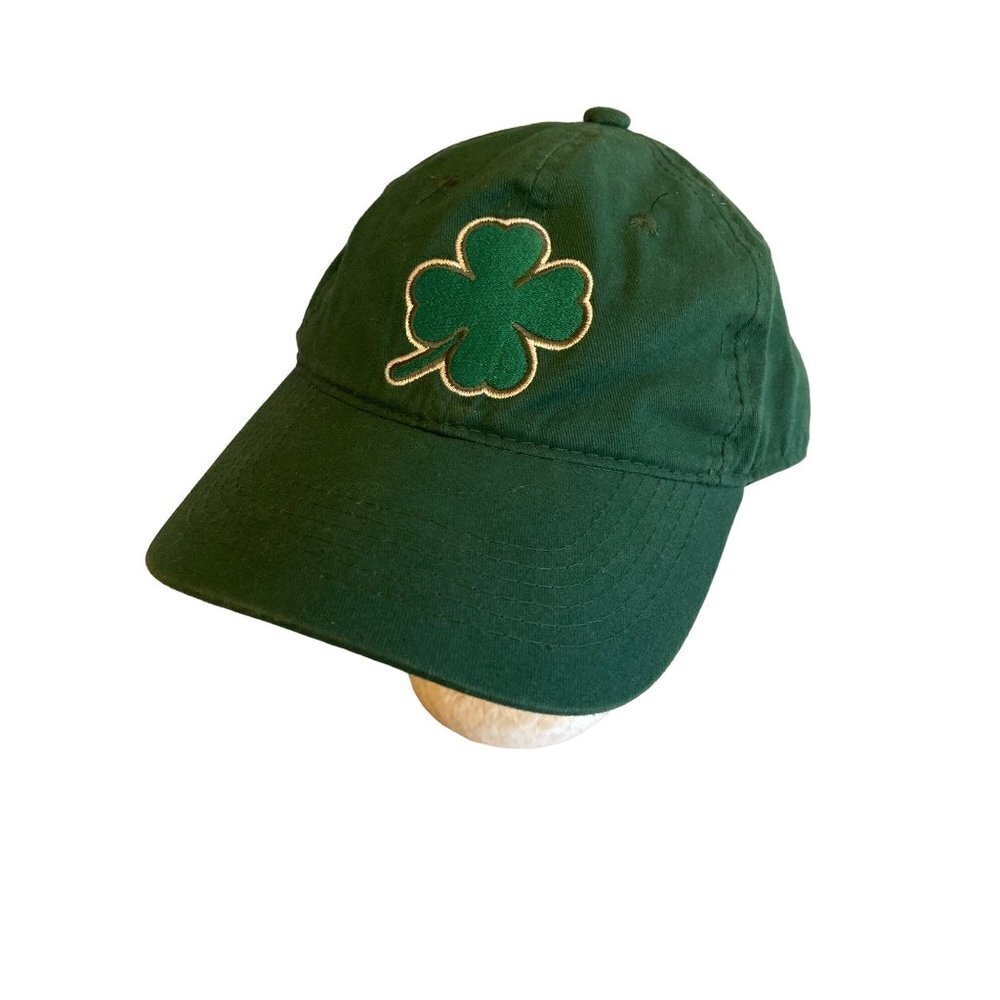 Green Four Leaf Clover St. Patrick Irish Hat Cap Adjustable